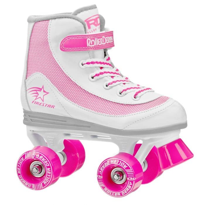 PATINES ROLLER DERBY FIRESTAR GIRLS WHITE-PINK