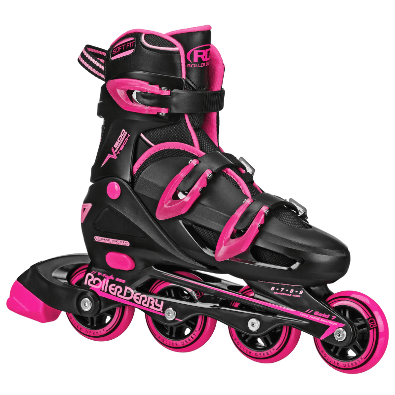 PATINES ROLLER DERBY V-TECH 500 WMN 6-9 BLACK-PINK