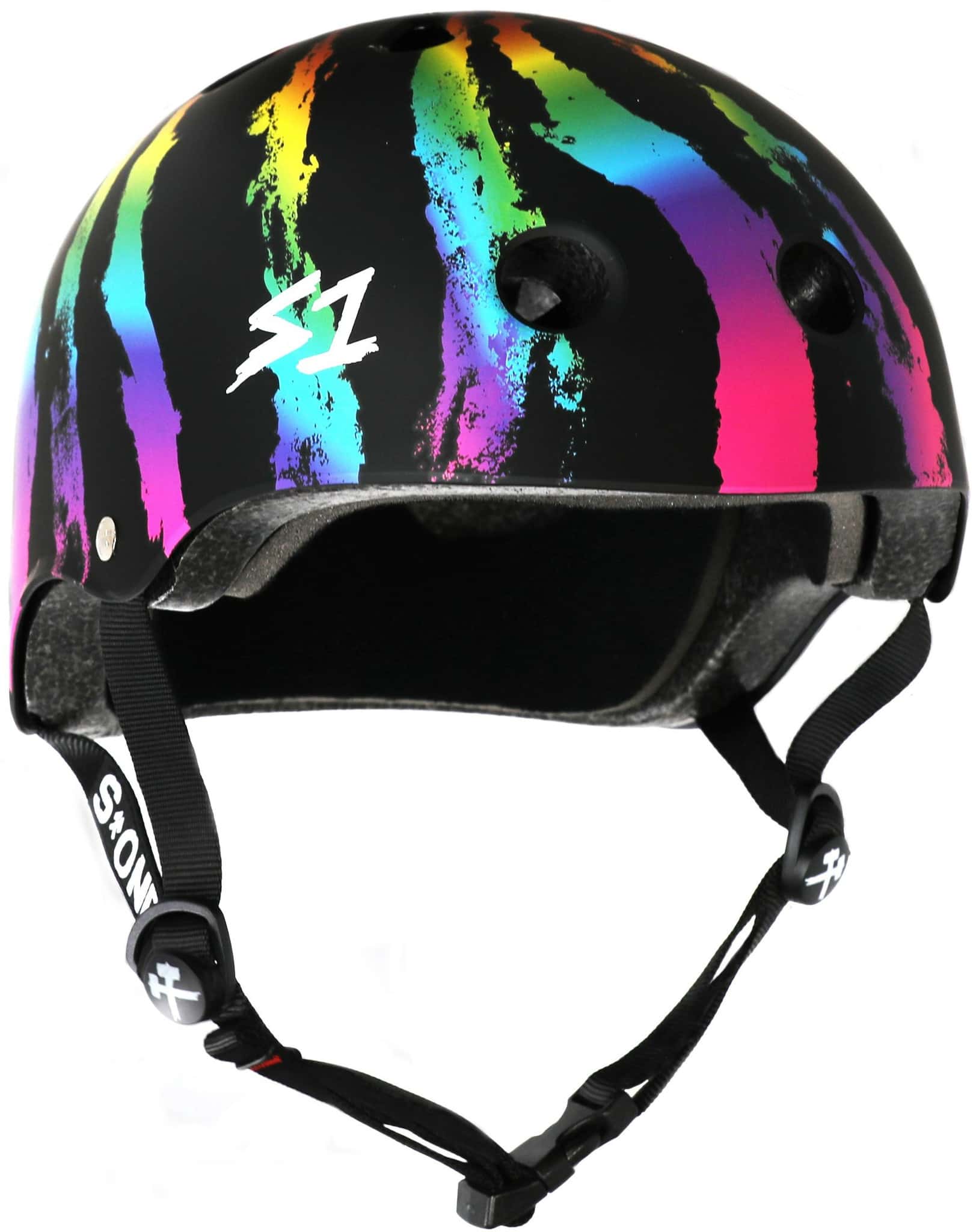 CASCO S-ONE LIFER BLACK MATTE RAINBOW SWIRL
