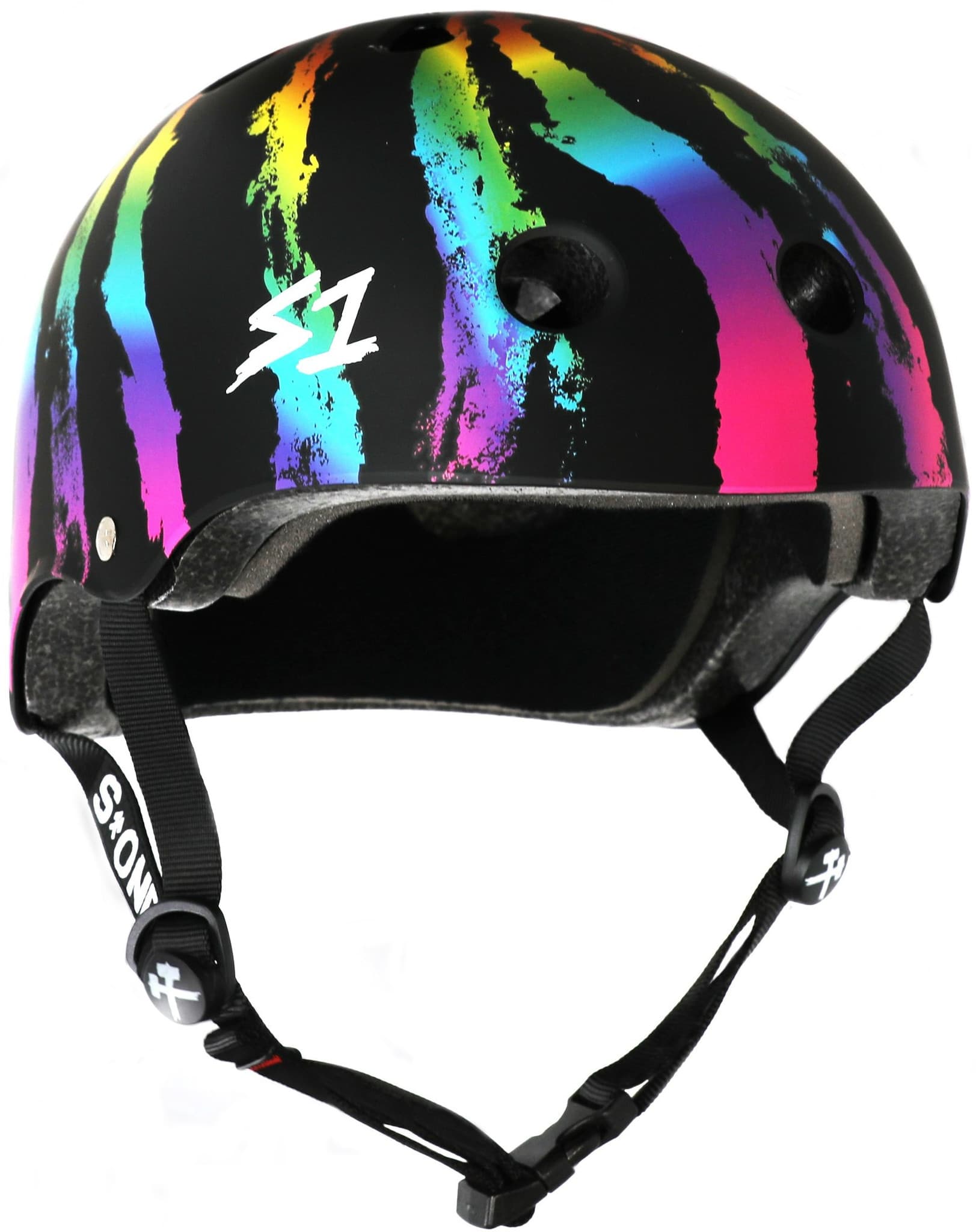 CASCO S-ONE LIFER BLACK MATTE RAINBOW SWIRL