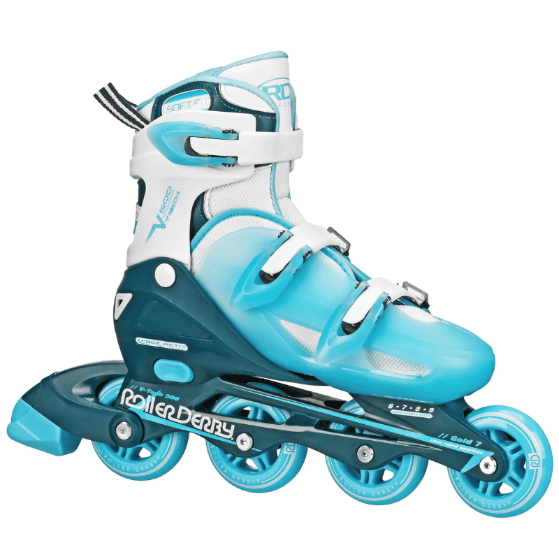 PATINES ROLLER DERBY V-TECH 500 WMN 6-9 WHITE-BLUE