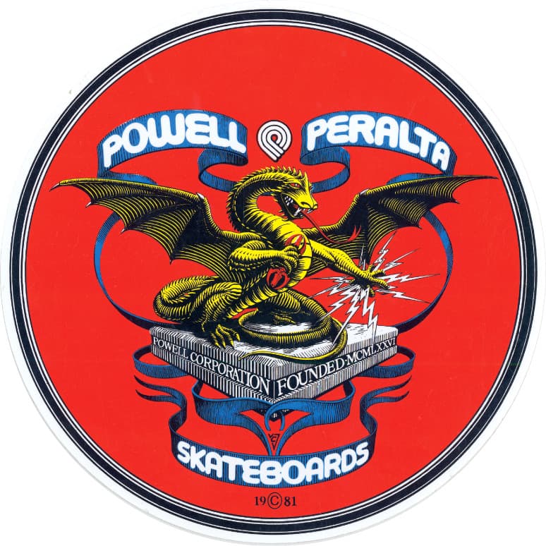 CALCOMANIA POWELL PERALTA BANNER DRAGON 4"