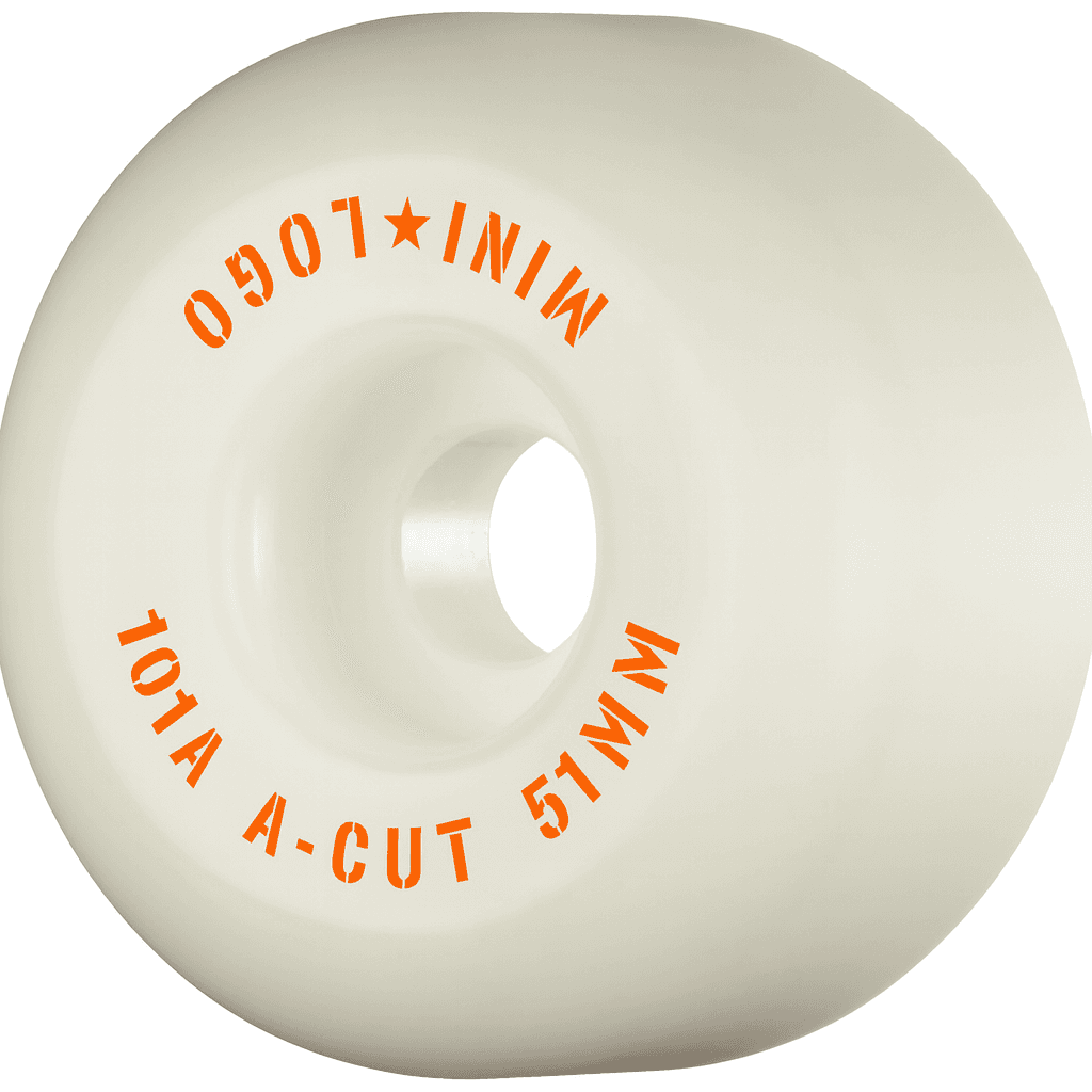 RUEDAS MINI LOGO A-CUT "2" 55mm X 101 WHITE 4PK