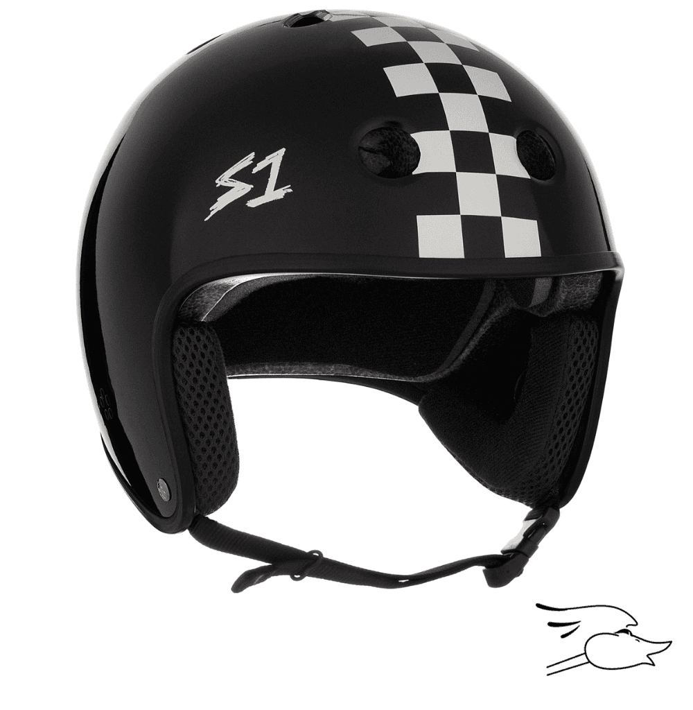CASCO S-ONE RETRO LIFER BLACK MATTE W/ WHITE CHECKERS