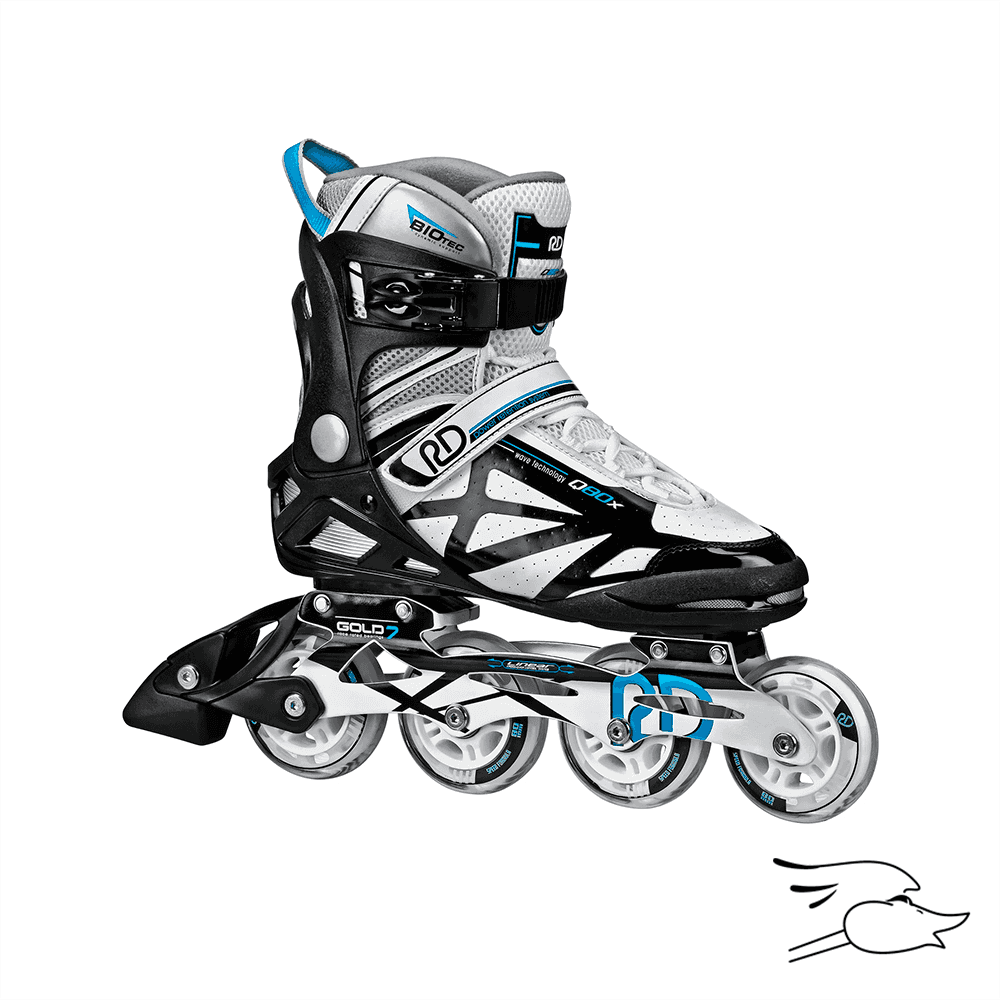 PATINES ROLLER DERBY AERIO Q80X BLACK-WHITE-BLUE