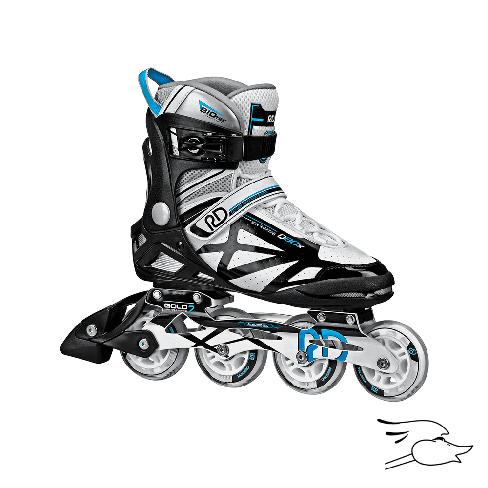 PATINES ROLLER DERBY AERIO Q80X BLACK-WHITE-BLUE