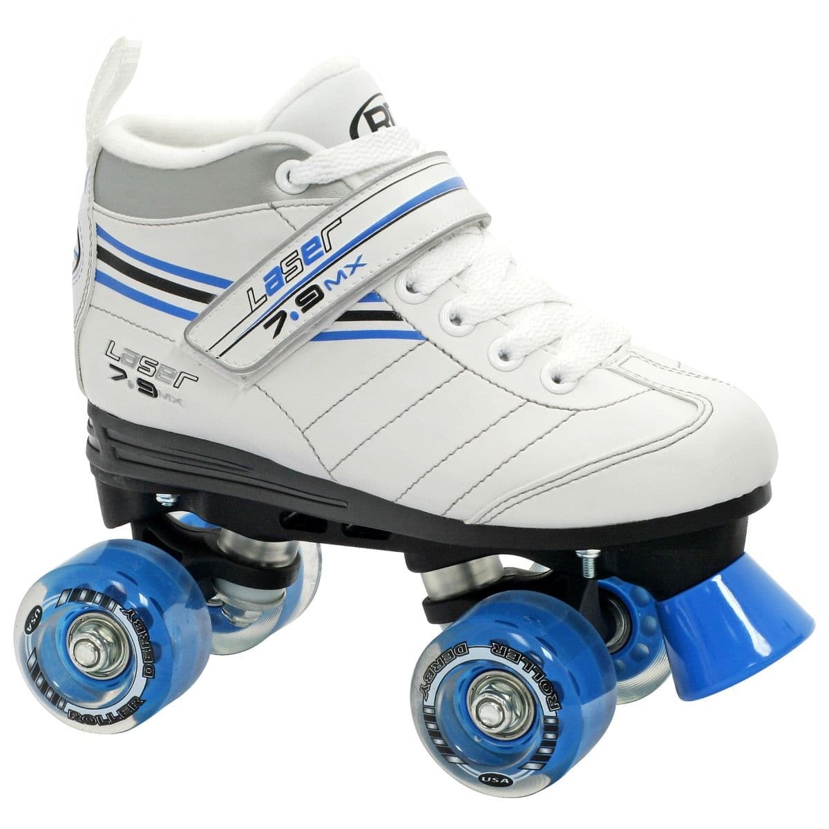 PATINES ROLLER DERBY LASER 7.9 GIRLS WHITE-BLUE