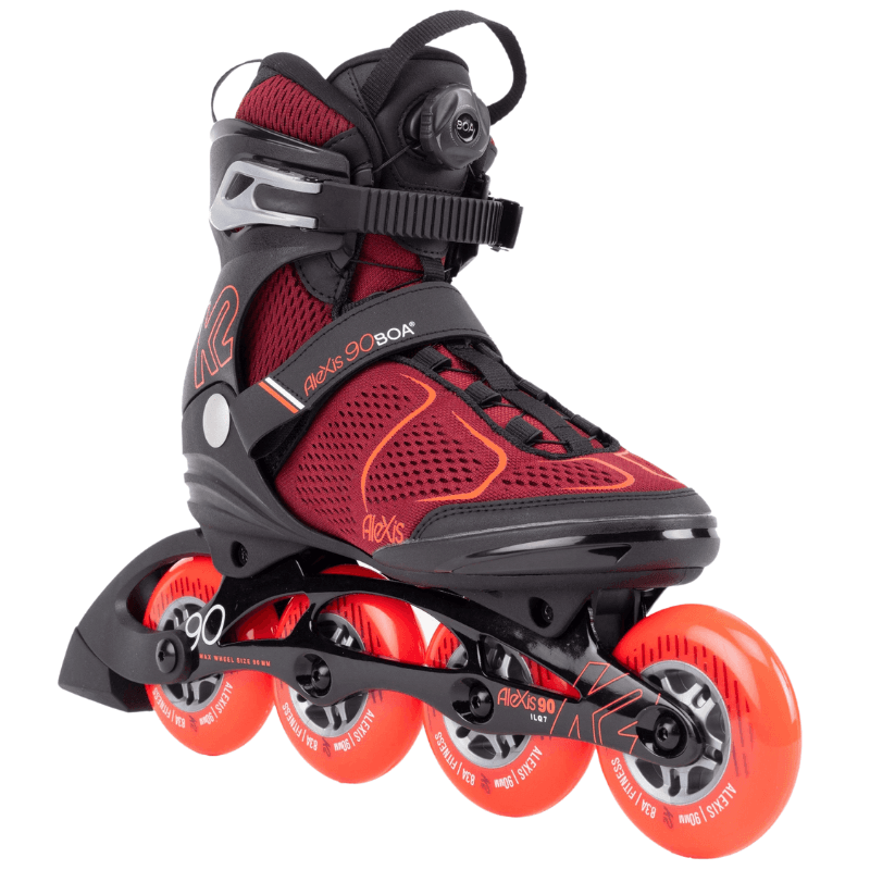 PATINES K2 ALEXIS 90 BOA BURGANDY-ORANGE